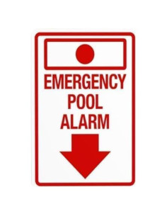 Cartel de Alerta de Alarma de Piscina XTDGB 30x20 cm Metal