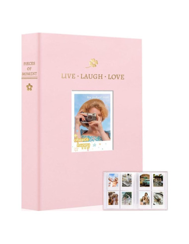 Álbum de Fotos Holoary Rosa 128 Bolsillos para Instax Mini