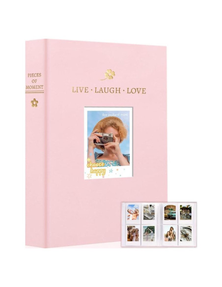 Álbum de Fotos Holoary Rosa 128 Bolsillos para Instax Mini