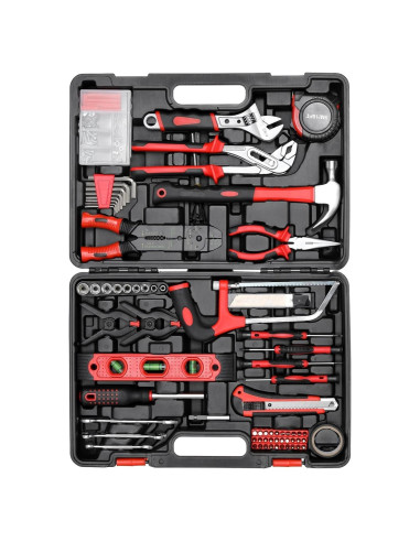 Kit de Herramientas TLGREEN 218 Piezas con Estuche Rojo