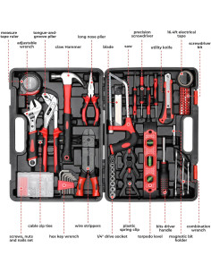 Kit de Herramientas TLGREEN 218 Piezas con Estuche Rojo 2