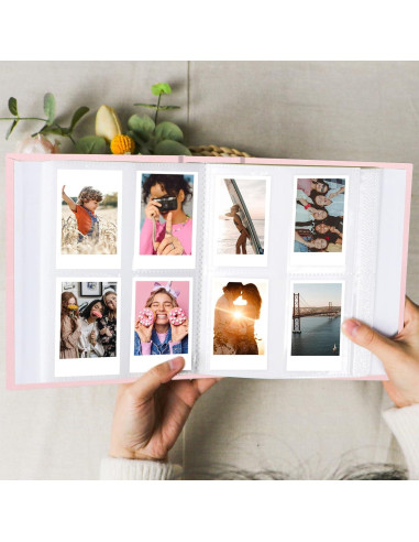 Álbum de Fotos Holoary Rosa 128 Bolsillos para Instax Mini