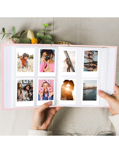 Álbum de Fotos Holoary Rosa 128 Bolsillos para Instax Mini