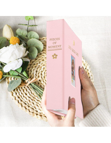 Álbum de Fotos Holoary Rosa 128 Bolsillos para Instax Mini