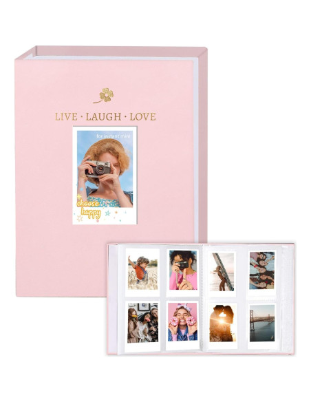 Álbum de Fotos Holoary Rosa 128 Bolsillos para Instax Mini