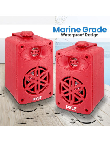 Altavoces Bluetooth Pyle PDWRBT36RD Impermeables 200W