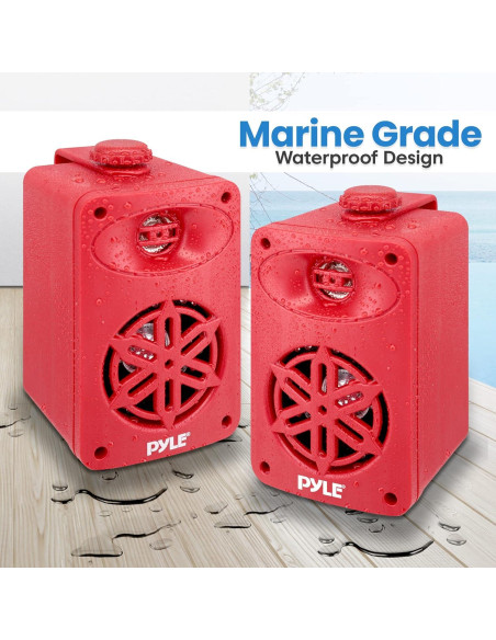 Altavoces Bluetooth Pyle PDWRBT36RD Impermeables 200W