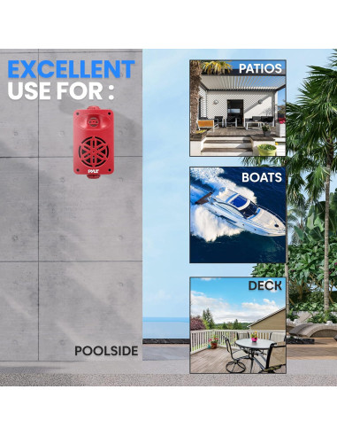 Altavoces Bluetooth Pyle PDWRBT36RD Impermeables 200W