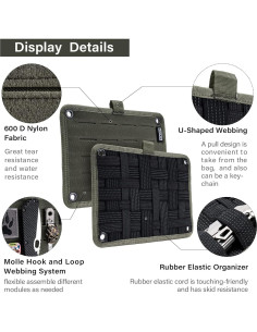 Tablero Organizador TACTICAL GEEK TCM Verde 21.5x16.4cm 2