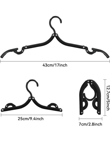 Perchas Plegables de Viaje Heshebuy - 24 Piezas Multifuncionales