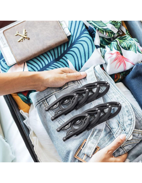Perchas Plegables de Viaje Heshebuy - 24 Piezas Multifuncionales