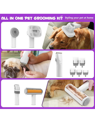 Kit de Aseo para Mascotas Homeika Pro con Aspiradora 3L