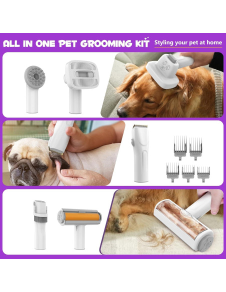 Kit de Aseo para Mascotas Homeika Pro con Aspiradora 3L