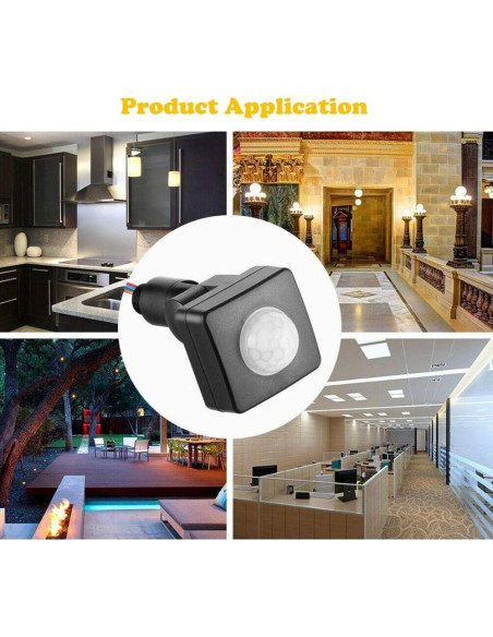 Sensor de Movimiento Infrarrojo KOOBOOK KB552 6m Ajustable Sensor de Movimiento Infrarrojo KOOBOOK KB552 6m Ajustable