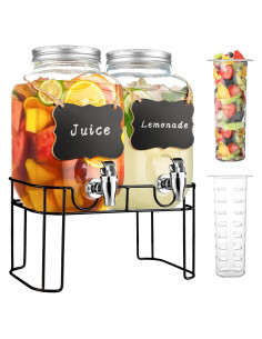 Dispensador de Bebidas de Vidrio Haotao 3.78L Retro Minimalista