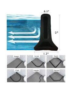 Dique de Ducha Plegable Ynotus 100% Goma 1.2cm Alto Negro 2