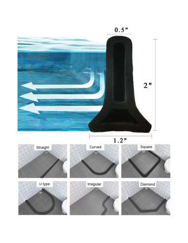 Dique de Ducha Plegable Ynotus 100% Goma 1.2cm Alto Negro