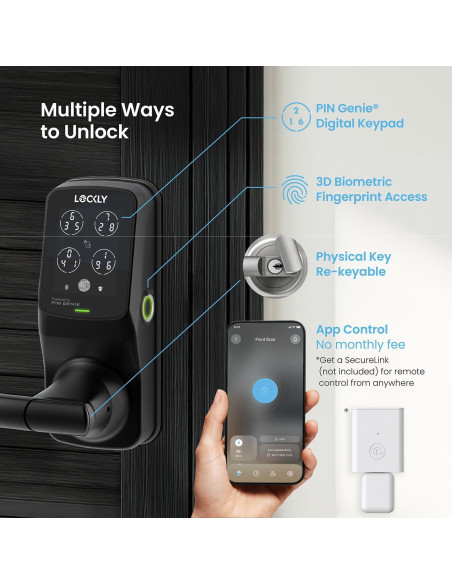Cerradura Inteligente Lockly Secure Plus Bluetooth Huella