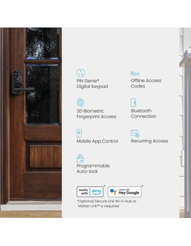 Cerradura Inteligente Lockly Secure Plus Bluetooth Huella