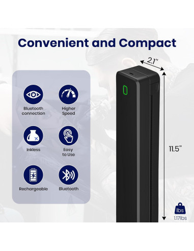 Impresora de Plantillas de Tatuaje XWKOXWK Inalámbrica Bluetooth