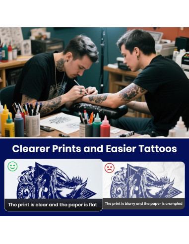 Impresora de Plantillas de Tatuaje XWKOXWK Inalámbrica Bluetooth