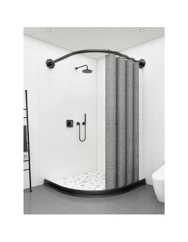 Dique de Ducha Plegable Ynotus 100% Goma 1.2cm Alto Negro