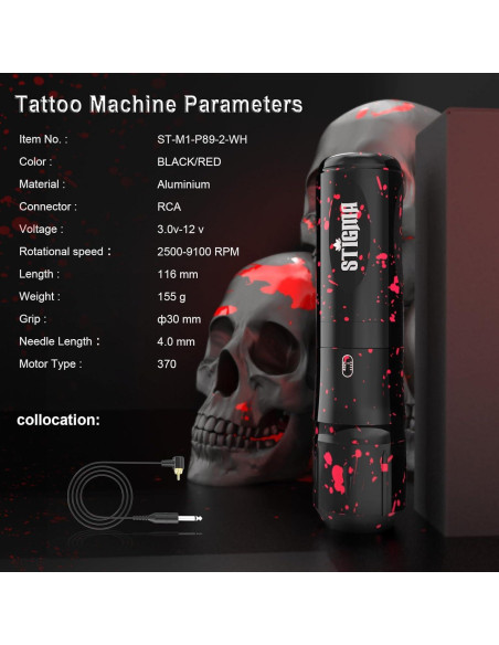 Kit de Tatuaje Inalámbrico STIGMA 2025 con Batería 1400 mAh
