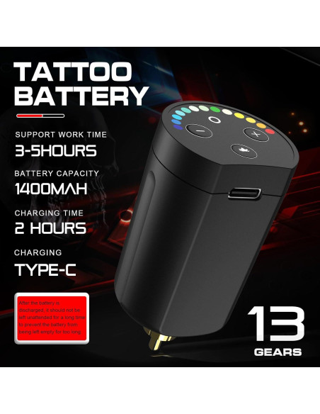 Kit de Tatuaje Inalámbrico STIGMA 2025 con Batería 1400 mAh