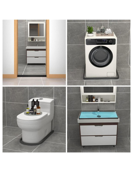 Dique de Ducha Plegable Ynotus 100% Goma 1.2cm Alto Negro