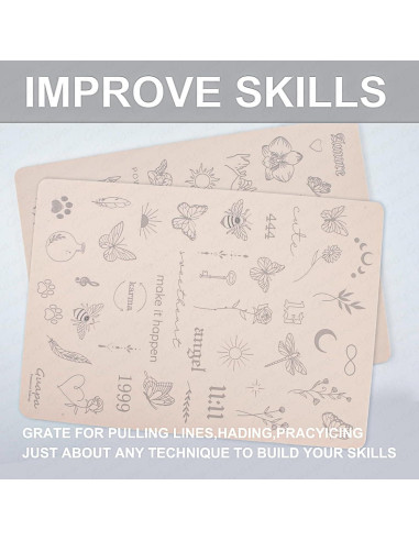 Piel de Práctica para Tatuaje Guapa 3mm Doble Cara Rosa