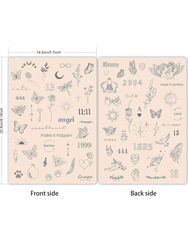 Piel de Práctica para Tatuaje Guapa 3mm Doble Cara Rosa