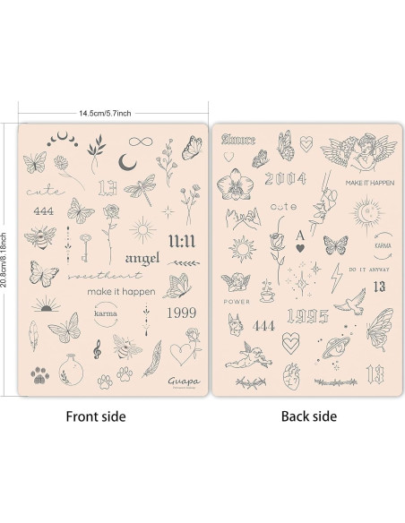 Piel de Práctica para Tatuaje Guapa 3mm Doble Cara Rosa