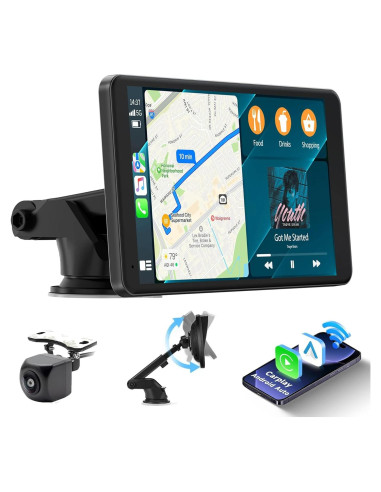 Pantalla Portátil 7" CarPlay Android Auto Baoqun con Cámara