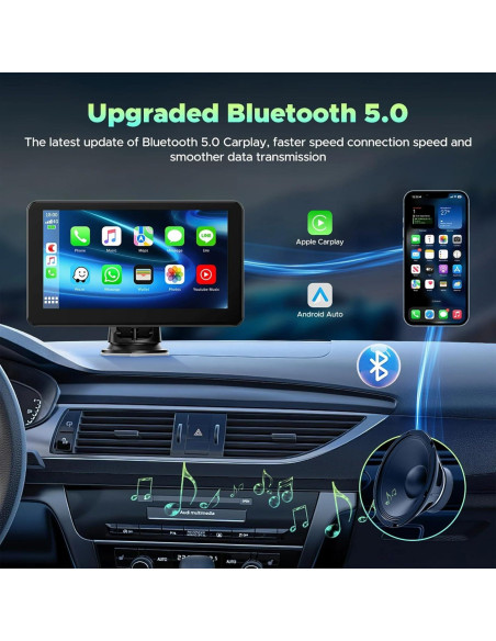 Pantalla Portátil 7" CarPlay Android Auto Baoqun con Cámara Pantalla Portátil 7" CarPlay Android Auto Baoqun con Cámara