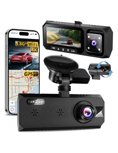 Cámara de Tablero IusZup ZD59 4K Triple 320 GPS WiFi 32GB