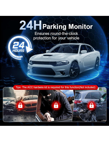 Cámara de Tablero IusZup ZD59 4K Triple 320 GPS WiFi 32GB