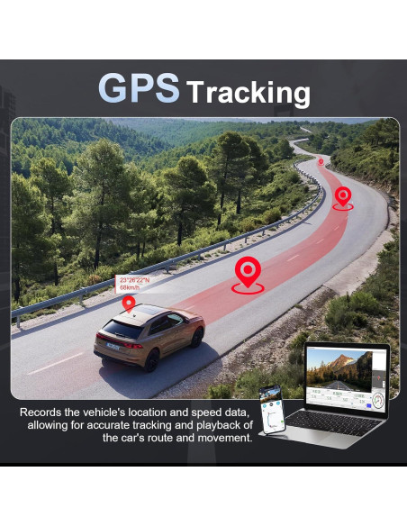 Cámara de Tablero IusZup ZD59 4K Triple 320 GPS WiFi 32GB