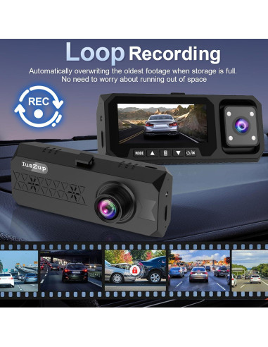 Cámara de Tablero IusZup ZD59 4K Triple 320 GPS WiFi 32GB