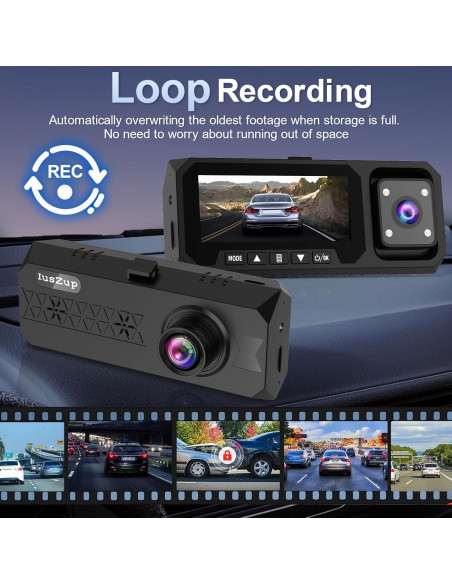 Cámara de Tablero IusZup ZD59 4K Triple 320 GPS WiFi 32GB
