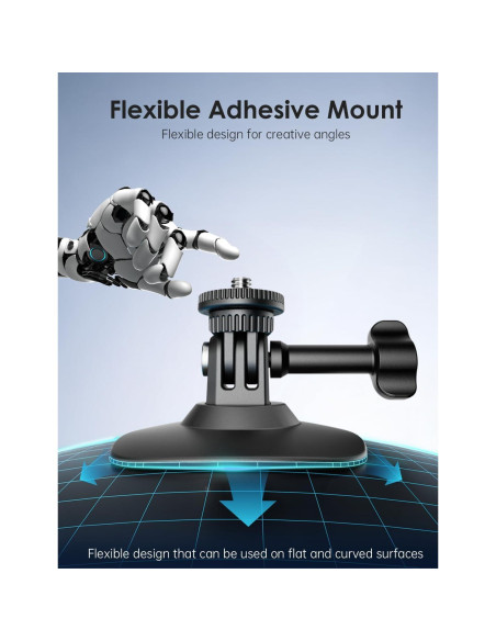 Soporte Adhesivo Flexible Maectech para Cámaras de Acción - 2 Pcs