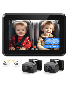 Espejo de Coche para Bebés Itomoro con Doble Cámara IR 5"