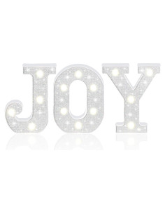 Luces LED Letras Marquee Navidad Joy 16 cm Roowest