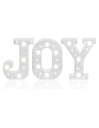 Luces LED Letras Marquee Navidad Joy 16 cm Roowest
