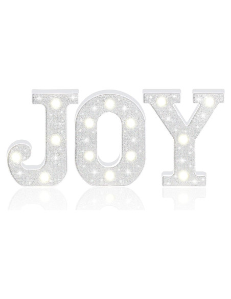 Luces LED Letras Marquee Navidad Joy 16 cm Roowest
