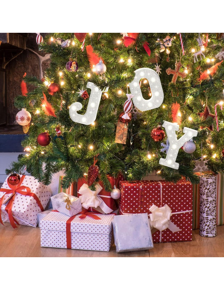 Luces LED Letras Marquee Navidad Joy 16 cm Roowest