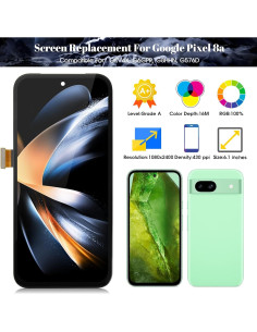 Pantalla LCD Táctil Original Google Pixel 8A 6.1" Negro 2
