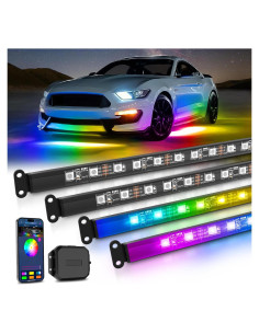 Kit de Tiras de Luz Bajo el Coche MICTUNING N3 RGB+IC IP68