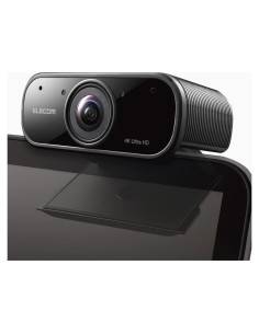 Webcam 4K ELECOM UCAM-CX80FBBK con AI, 130 y micrófono dual