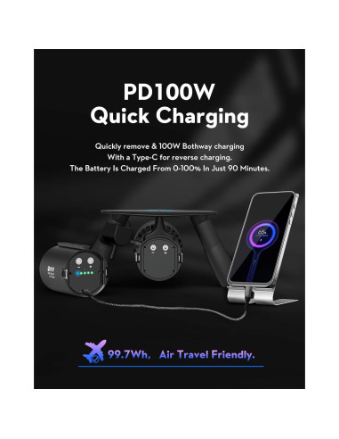 Scooter Submarino PENG KUN K5 Modular 2m/s 50m Profundidad