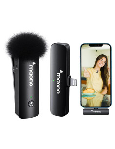 Micrófono Lavalier Inalámbrico MAONO WM600 B1 para iPhone